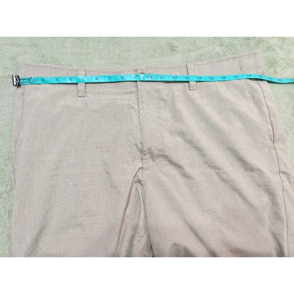 Pro Tour Mens Size 38 Golf Shorts Khaki Heather Stretch Flat Front Lightweight